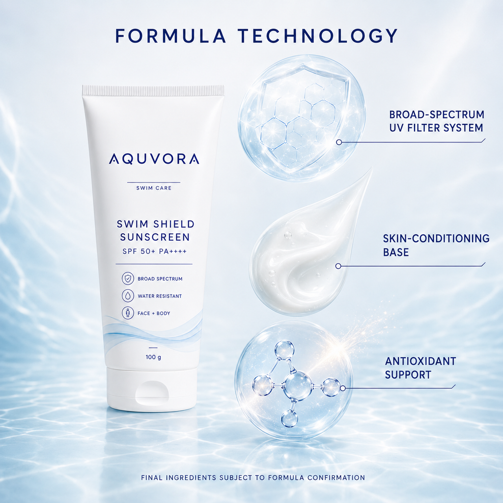 Aquvora Swim Shield Body Moisturizer & Sunscreen SPF 50+ PA++++