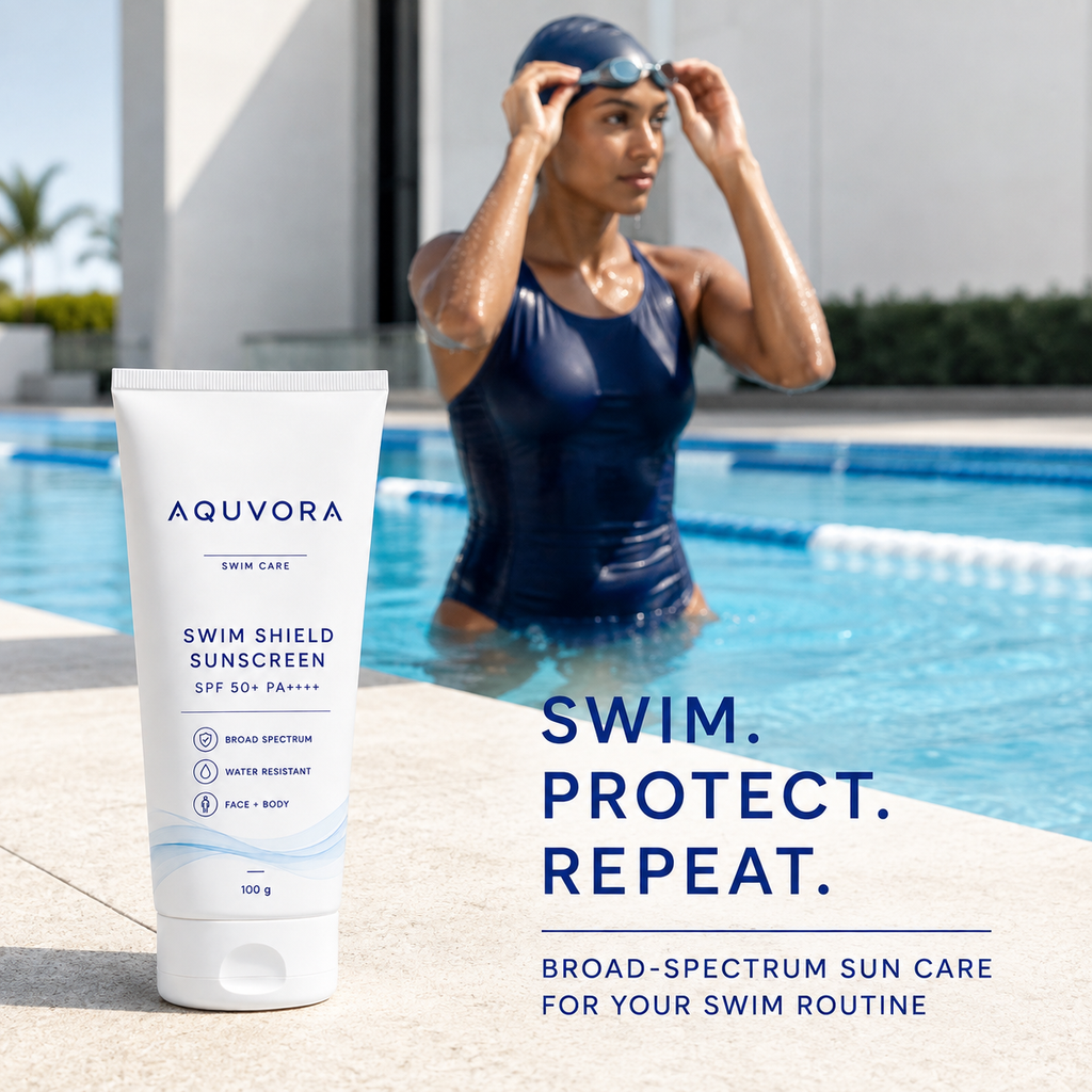 Aquvora Swim Shield Body Moisturizer & Sunscreen SPF 50+ PA++++