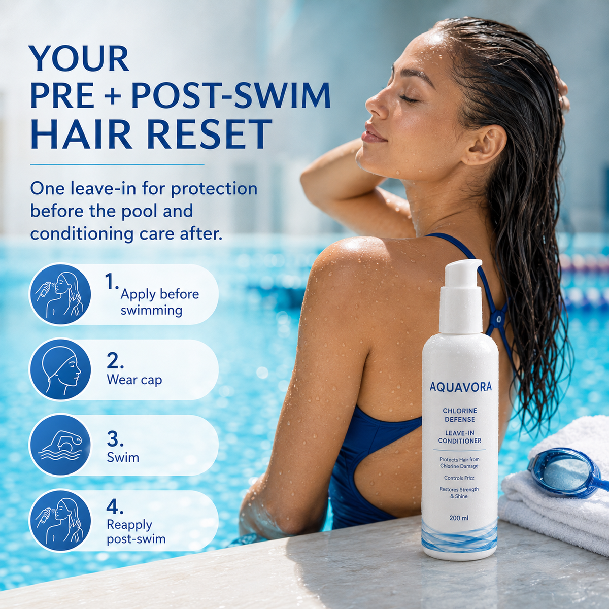 Pre/Post-Swim Hair Conditioner – Nourish & Hydrate