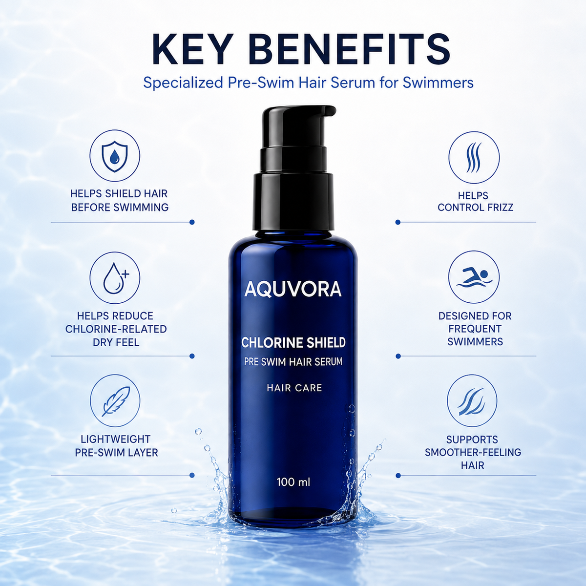 Pre-Swim Hair Protection Serum – Chlorine Defence